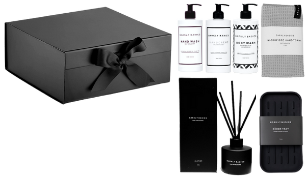 Bathroom Basics Black Gift Box