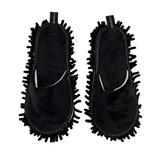 Black Microfibre Mop Slippers