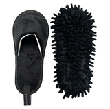 Black Microfibre Mop Slippers