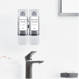 White No-Drill Wall Mounted Liquid Soap Dispenser - Set of 3
