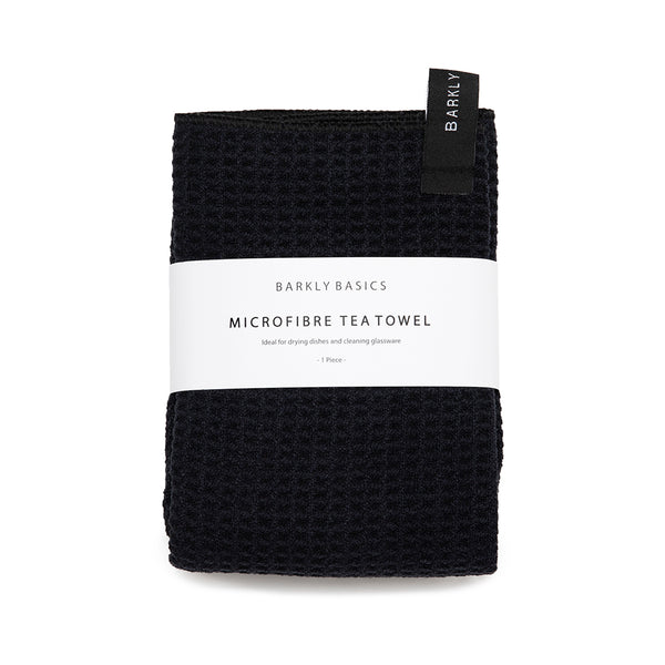 Black Microfibre Tea Towel