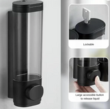 Black No-Drill Wall Mounted Liquid Soap Dispenser - Set of 3